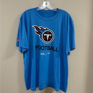 Men's Nike Dri Fit Tennessee Titans Football Short Sleeve Shirt. Size XXL